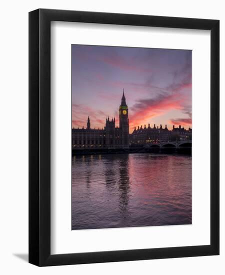 London Big Ben evening-Charles Bowman-Framed Photographic Print