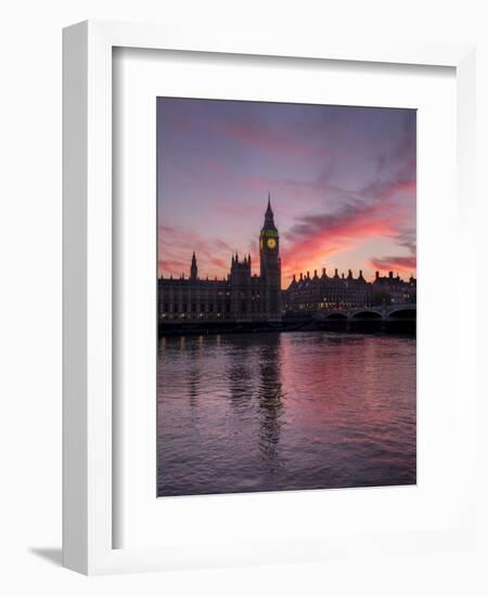 London Big Ben evening-Charles Bowman-Framed Photographic Print