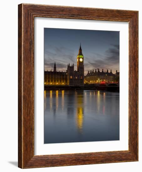 London Big Ben evening-Charles Bowman-Framed Photographic Print