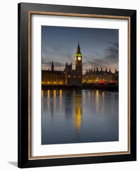 London Big Ben evening-Charles Bowman-Framed Photographic Print