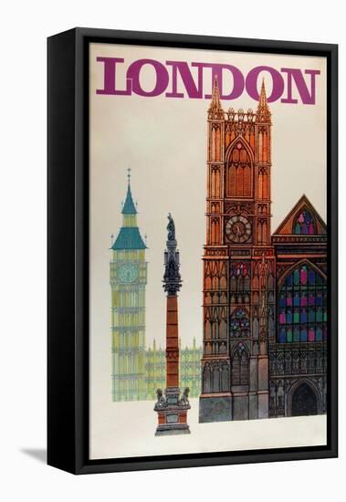 London Big Ben-Vintage Apple Collection-Framed Premier Image Canvas