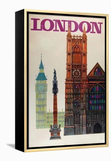 London Big Ben-Vintage Apple Collection-Framed Premier Image Canvas