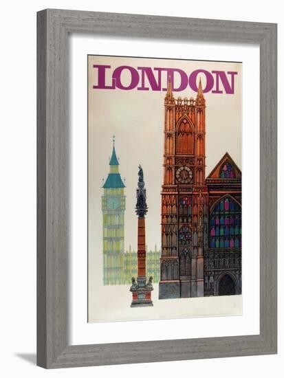 London Big Ben-Vintage Apple Collection-Framed Giclee Print