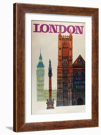 London Big Ben-Vintage Apple Collection-Framed Giclee Print