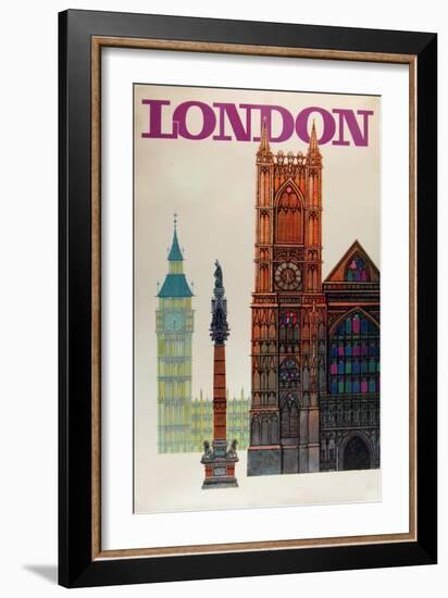 London Big Ben-Vintage Apple Collection-Framed Giclee Print
