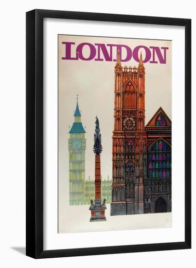 London Big Ben-Vintage Apple Collection-Framed Giclee Print