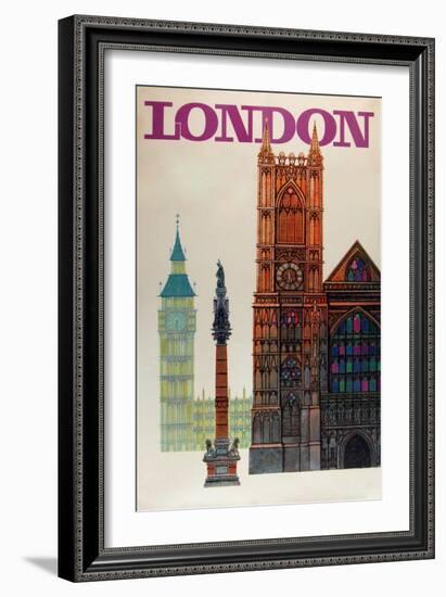 London Big Ben-Vintage Apple Collection-Framed Giclee Print