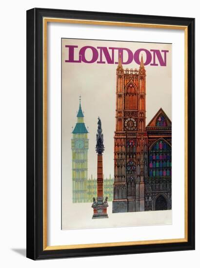 London Big Ben-Vintage Apple Collection-Framed Giclee Print