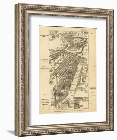 London Birdseye-null-Framed Art Print