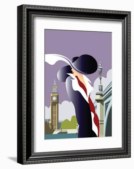 London Blank - Dave Thompson Contemporary Travel Print-Dave Thompson-Framed Art Print