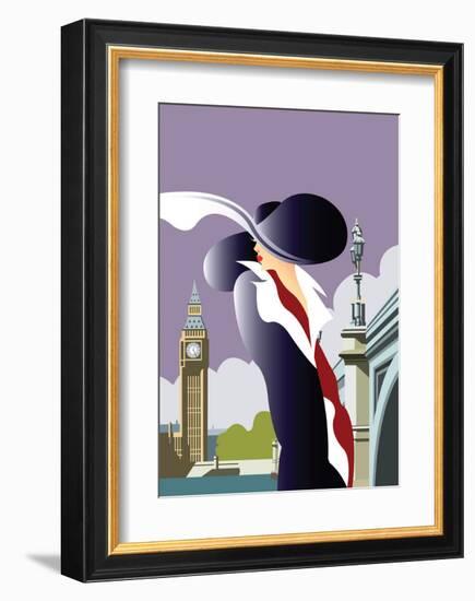 London Blank - Dave Thompson Contemporary Travel Print-Dave Thompson-Framed Art Print