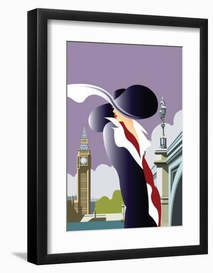 London Blank - Dave Thompson Contemporary Travel Print-Dave Thompson-Framed Art Print