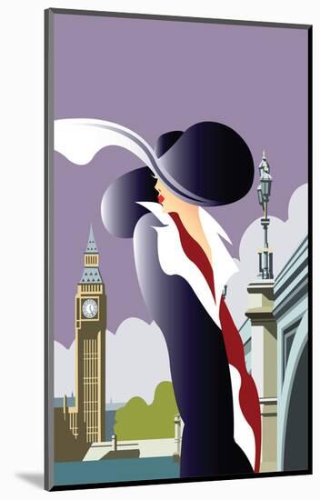 London Blank - Dave Thompson Contemporary Travel Print-Dave Thompson-Mounted Giclee Print