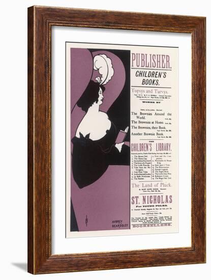 London Bookseller's Poster-Aubrey Beardsley-Framed Art Print