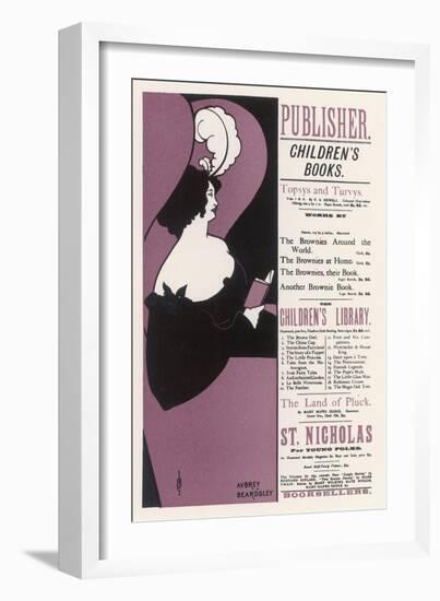 London Bookseller's Poster-Aubrey Beardsley-Framed Art Print
