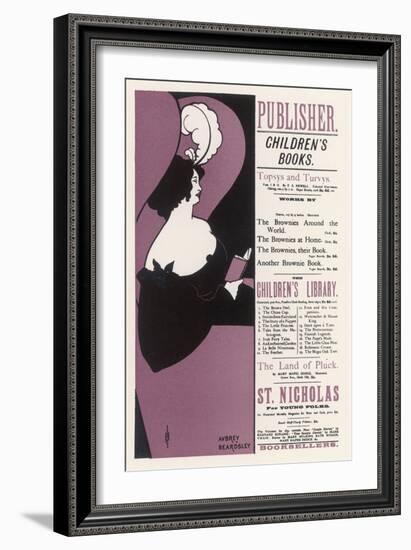 London Bookseller's Poster-Aubrey Beardsley-Framed Art Print