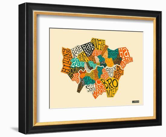 London Boroughs-Jazzberry Blue-Framed Premium Giclee Print