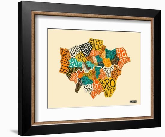 London Boroughs-Jazzberry Blue-Framed Art Print