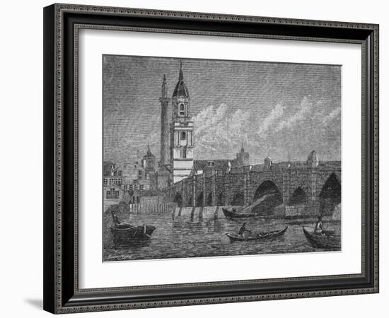 'London Bridge', 1796, (1903)-JOHN WALKER-Framed Giclee Print