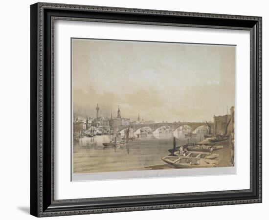 London Bridge, 1852-William Simpson-Framed Giclee Print