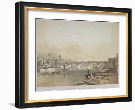 London Bridge, 1852-William Simpson-Framed Giclee Print