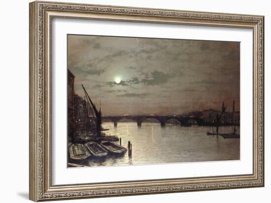 London Bridge, 1883-John Atkinson Grimshaw-Framed Giclee Print