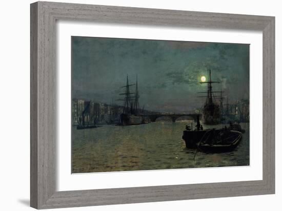 London Bridge - Half Tide, 1884-John Atkinson Grimshaw-Framed Giclee Print