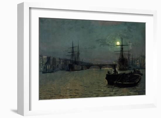 London Bridge - Half Tide, 1884-John Atkinson Grimshaw-Framed Giclee Print