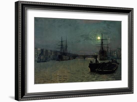 London Bridge - Half Tide, 1884-John Atkinson Grimshaw-Framed Giclee Print