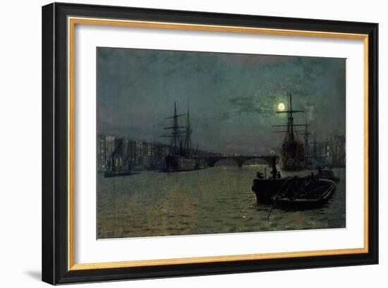 London Bridge - Half Tide, 1884-John Atkinson Grimshaw-Framed Giclee Print