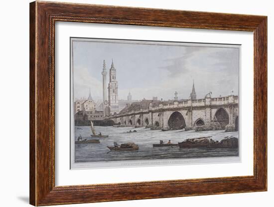 London Bridge, London, 1790-Joseph Constantine Stadler-Framed Giclee Print