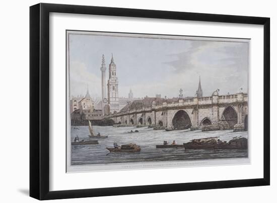 London Bridge, London, 1790-Joseph Constantine Stadler-Framed Giclee Print