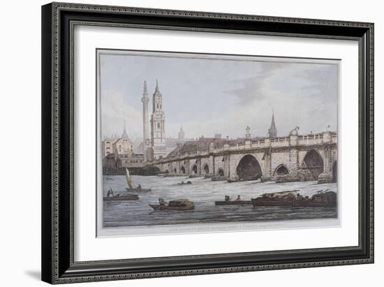 London Bridge, London, 1790-Joseph Constantine Stadler-Framed Giclee Print