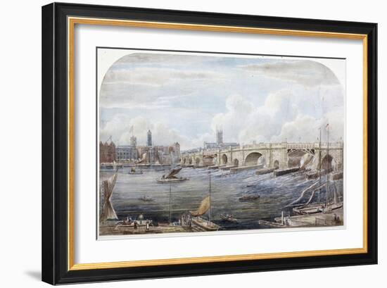 London Bridge, London, 1831-G Yates-Framed Giclee Print