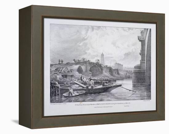 London Bridge, London, 1832-Charles Joseph Hullmandel-Framed Premier Image Canvas