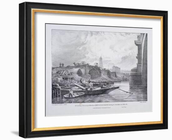 London Bridge, London, 1832-Charles Joseph Hullmandel-Framed Giclee Print