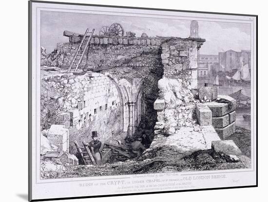 London Bridge, London, 1832-Edward William Cooke-Mounted Giclee Print