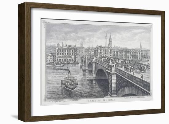 London Bridge, London, C1850-D Taylor & Co-Framed Giclee Print