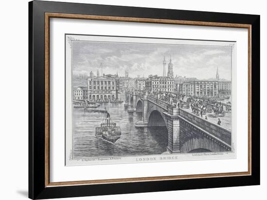 London Bridge, London, C1850-D Taylor & Co-Framed Giclee Print