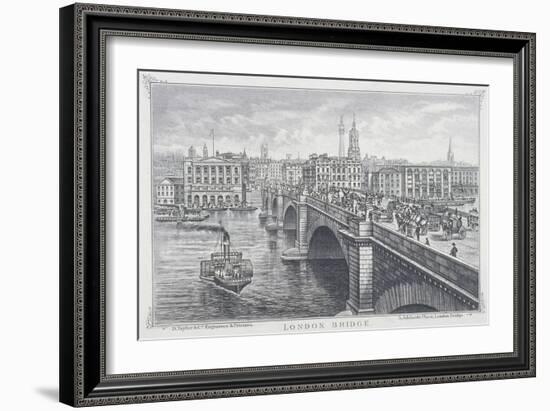 London Bridge, London, C1850-D Taylor & Co-Framed Giclee Print