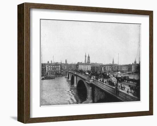 London Bridge, London, Late 19th Century-John L Stoddard-Framed Giclee Print