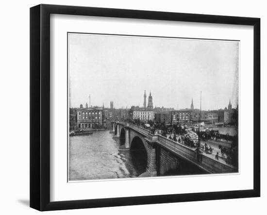 London Bridge, London, Late 19th Century-John L Stoddard-Framed Giclee Print