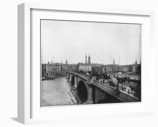 London Bridge, London, Late 19th Century-John L Stoddard-Framed Giclee Print