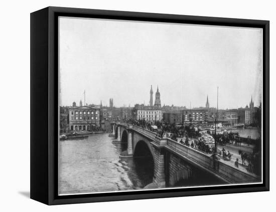 London Bridge, London, Late 19th Century-John L Stoddard-Framed Premier Image Canvas