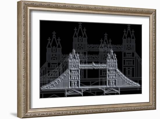 London Bridge Night-Cristian Mielu-Framed Art Print