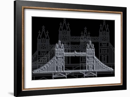 London Bridge Night-Cristian Mielu-Framed Art Print