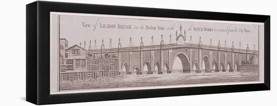 London Bridge (old), London, c1758-Anon-Framed Premier Image Canvas