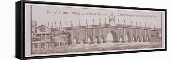 London Bridge (old), London, c1758-Anon-Framed Premier Image Canvas