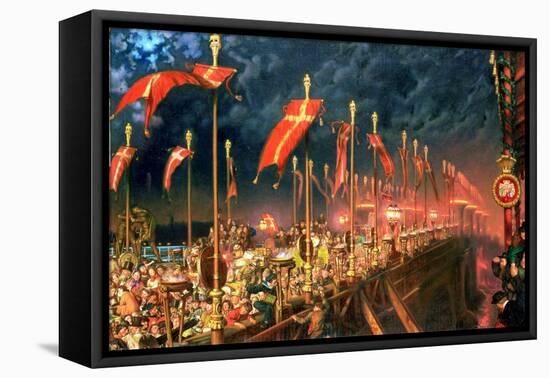 London Bridge on the Night of the Marriage of the Prince and Princess of Wales, 1863-6-William Holman Hunt-Framed Premier Image Canvas