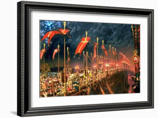 London Bridge on the Night of the Marriage of the Prince and Princess of Wales, 1863-6-William Holman Hunt-Framed Giclee Print